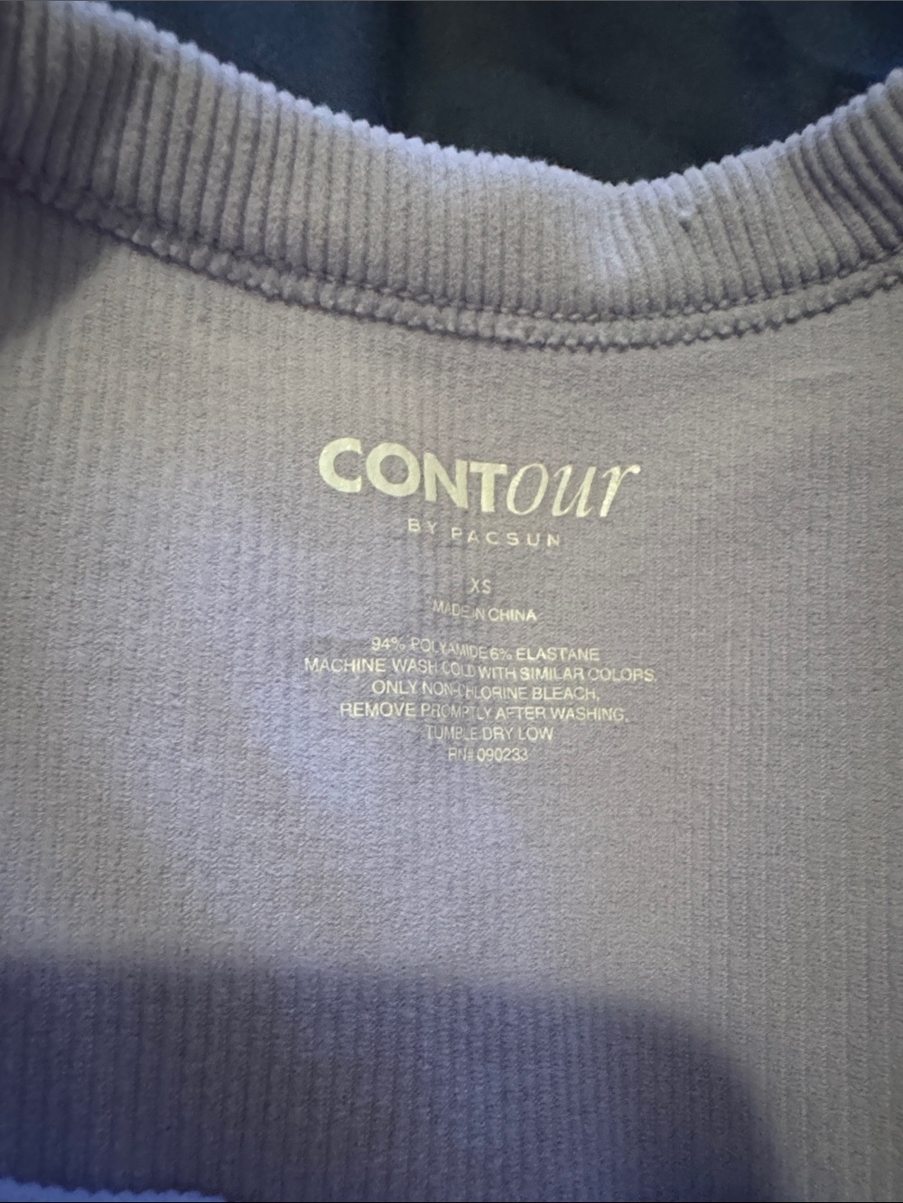 Contour Ribbed Tank - Light Lavender - Picture 2 of 3